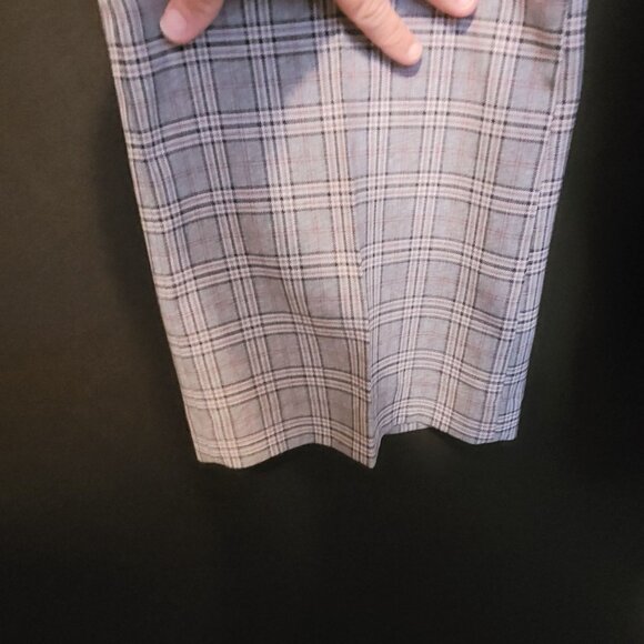 Vintage Plaid Slacks Trousers 70s Retro Black Red Blue 30x32 Flare Leg - Picture 3 of 10